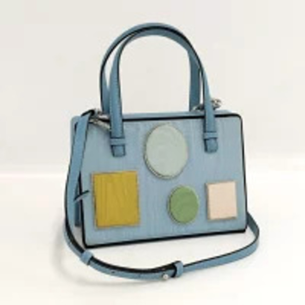 Loewe Postal Shoulder Bag Leather Satin Sky Blue